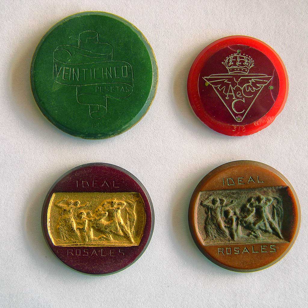 Anverso de las fichas que tengo